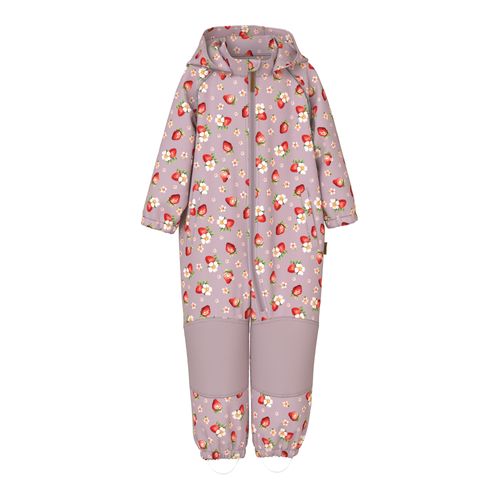 Softshelloverall NAME IT "NMFALFA08 SOFTSHELL SUIT AOP 1FO NOOS", Mädchen, Gr. 92, N-Gr, keepsake lila, Softshell, Obermaterial: 94% Polyester, 6% Elasthan, bedruckt, geblümt, elastischer Bund, Overalls Softshelloverall, mit verstellbarer und abnehmbarer Fußschlaufe