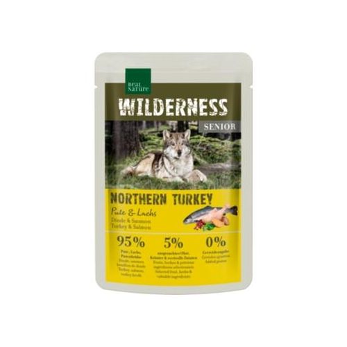 REAL NATURE WILDERNESS Nassfutter Hund, Senior, Northern Turkey Pute und Lachs 24x100 g