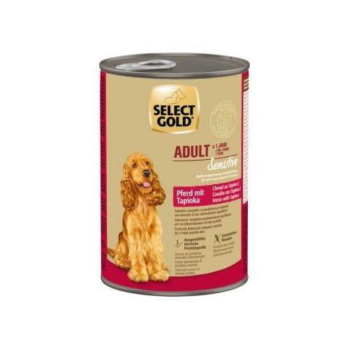 SELECT GOLD Nassfutter Hund Sensitive Adult Pferd mit Tapioka 12x400 g