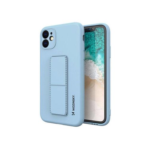 Wozinsky Kickstand Case Silicone Case with Stand Case Samsung Galaxy A72 4G Light Blue