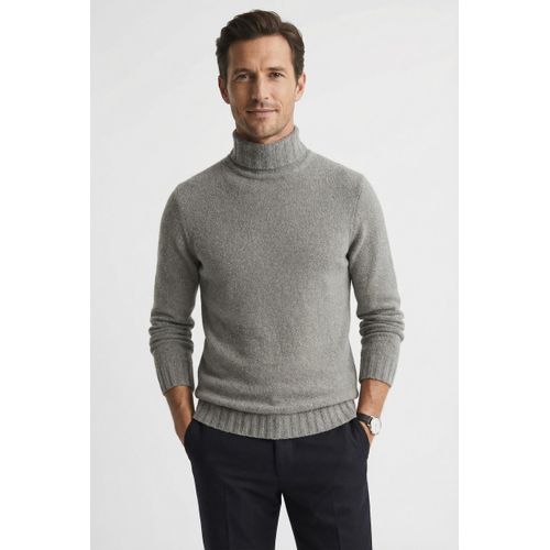 Strickpullover CINQUE "CIZINO", Herren, Gr. L, braun, Strick, Obermaterial: 80% Baumwolle, 16% Polyamid, 4% Elasthan, regular fit normal, hoch geschlossener Ausschnitt, eingesetzt Bündchen, Pullover Strickpullover, regular fit, Rollkragen