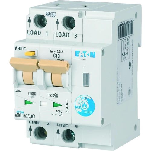 Eaton Brandschutzschalter Typ A, 10kA, B, 13A, 2pol, 30mA, 1 Stk.