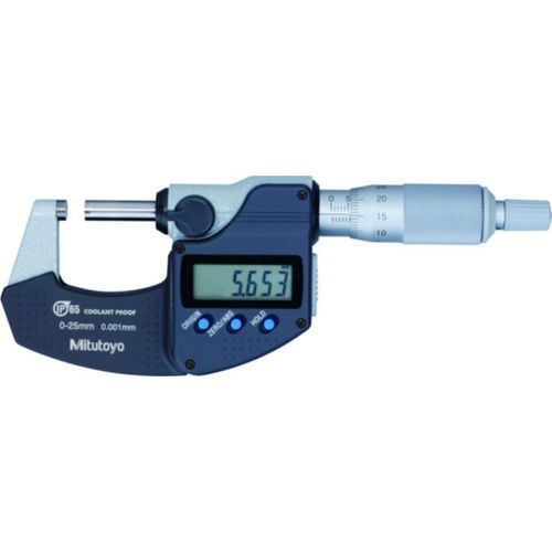Mitutoyo Digitale Bügelmessschraube IP65 0-25mm, ohne Datenausgang