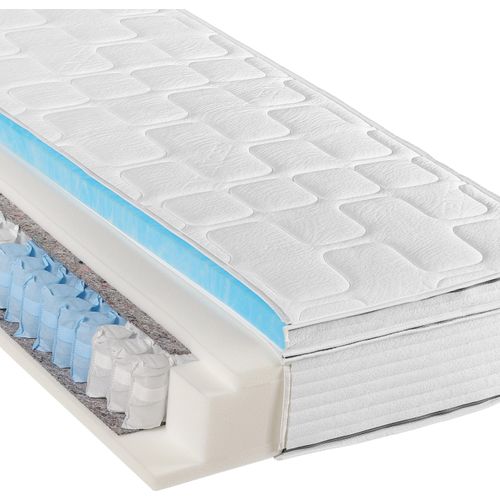 Federkernmatratze BeCo Diamant Plus, 26 cm Luxushöhe, Gelschaum Topper fest integriert, kein Verrutschen - Größe: 100 x 200 cm, Härtegrad: H2 (0 kg - 100 kg)