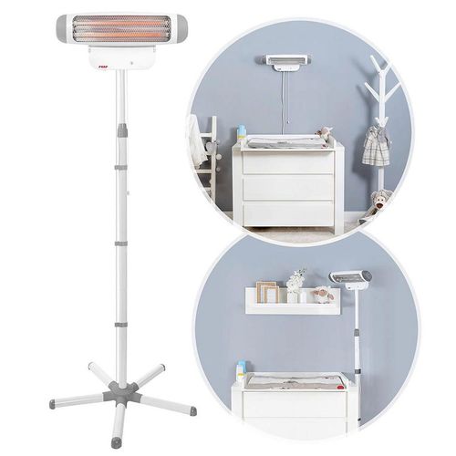 Reer Heizstrahler, Weiß, Metall, Kunststoff, 52x185 cm, Freizeit, Heizen & Kühlen, Heizstrahler