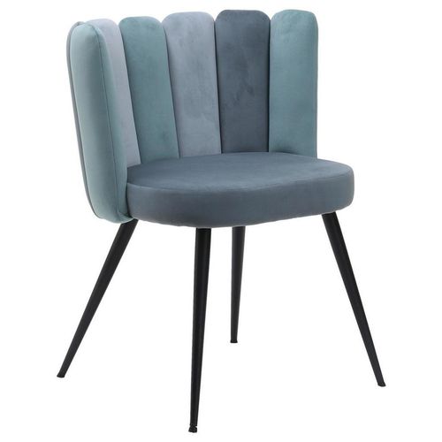 Stuhl, Blau, Türkis, Metall, Textil, Rundrohr, 58.5x79x55.5 cm, Esszimmer, Stühle, Esszimmerstühle, Vierfußstühle