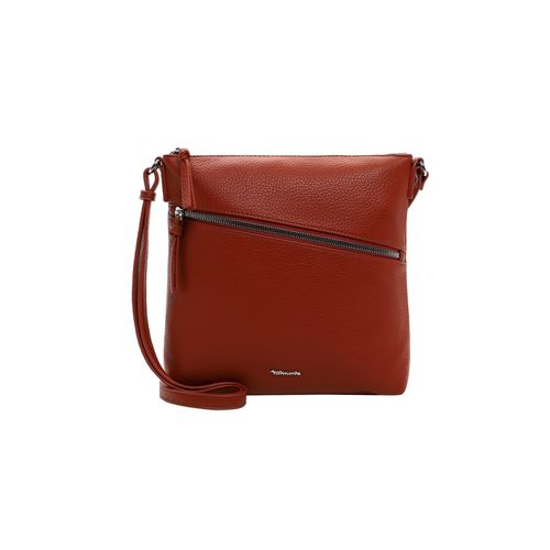 Umhängetasche TAMARIS "Umhängetasche TAS Alessia", Damen, Gr. B/H/T: 29cm x 28cm x 6cm 0, orange (schwarzorange 614), Polyester, Taschen Umhängetasche