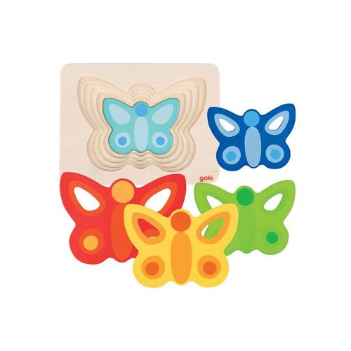 Goki Layer Puzzle Butterfly 5 Layers Holz