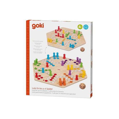 Goki Wooden Ludo Game 6 Players