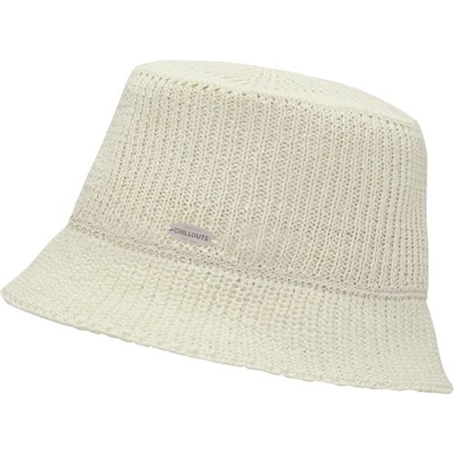 Fischerhut CHILLOUTS "Moya Hat", Damen, Gr. S, beige (sanftes weiß), Grobstrick, Kunstfaser, unifarben, Hüte, Größe flexibel einstellbar, Faltbar und transportfreundlich