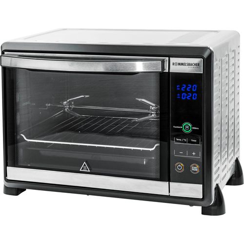 ROMMELSBACHER Minibackofen "Elektronik Back & Grill Ofen BGE 1580/E", silber (edelstahlfarben), B:48,5cm H:38cm T:34cm, Minibacköfen, Minibackofen
