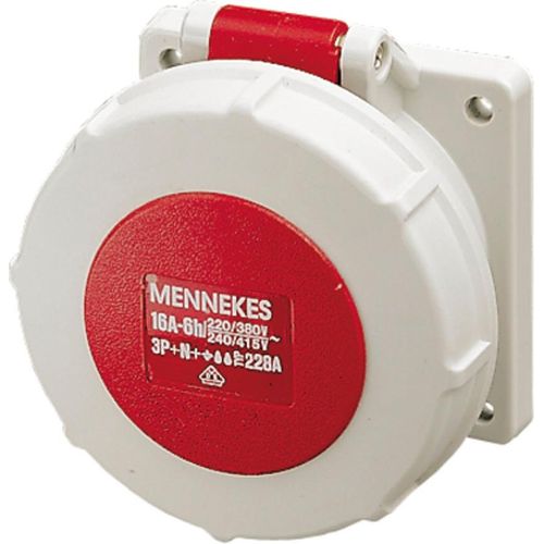 Mennekes 228A - 5P - Design - Schrauben - Rot - Weiß - IP67 - 400 V