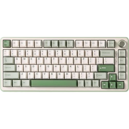 Mechanische Tastatur, 75% QWERTY Gaming Tastatur Dichtung Hot Swap Keyboard mit Knopf, Vorgeschmierte Schalter RGB, BT/Type-C/2.4G Creamy Keyboard