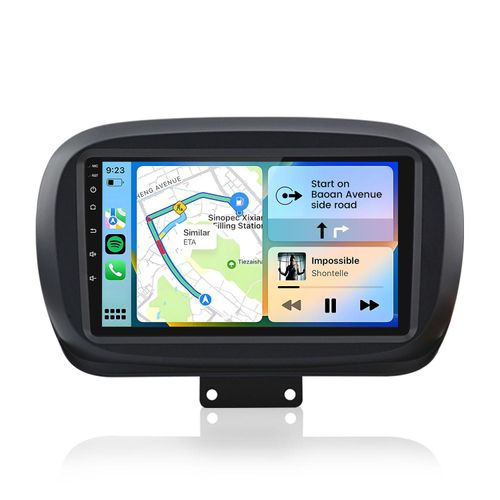 Hexinex 9" Autoradio für Fiat 500X (2014-2020) Android 15, 2GB+64GB, WiFi, Quad-Core, GPS