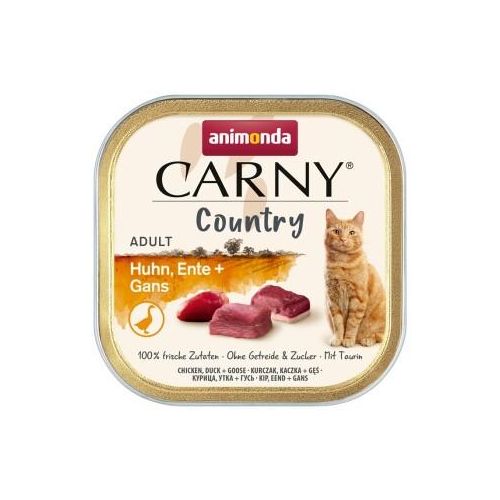 animonda Carny Nassfutter Katze Adult Country Huhn, Ente, Gans 128x100 g
