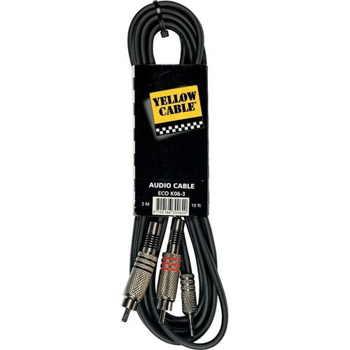 Yellow Cable K06M-3 - 2 x RCA - 3,5mm. TRS Mini-Klinkenkabel 3.