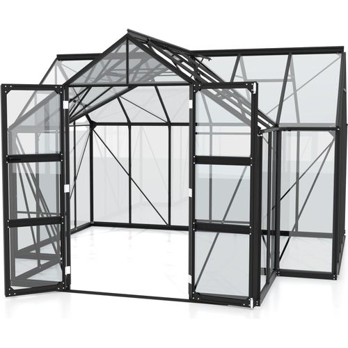 Vitavia Gewächshaus "Clarus" schwarz 13 m² 3 mm ESG