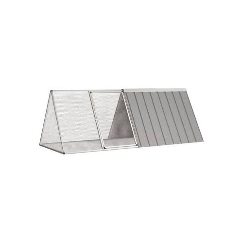 VidaXL Kaninchenkäfig Stahl Verzinkt Hasenstall Kaninchenstall 2,015 m, 80,5 cm, 71 cm