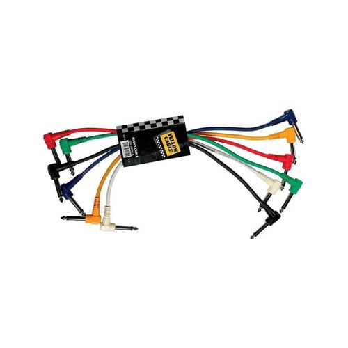 Yellow Cable P030C-6 - 6 x 1/4" Abgewinkelte Klinke/Abgewinkelte Klinke Patchkabel 30cm.
