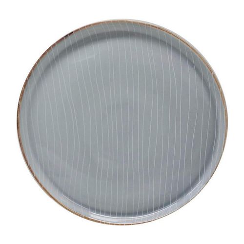 Landscape Speiseteller, Grau, Keramik, Streifen, rund, Lfgb, Handmade Quality, Essen & Trinken, Geschirr, Teller, Speiseteller