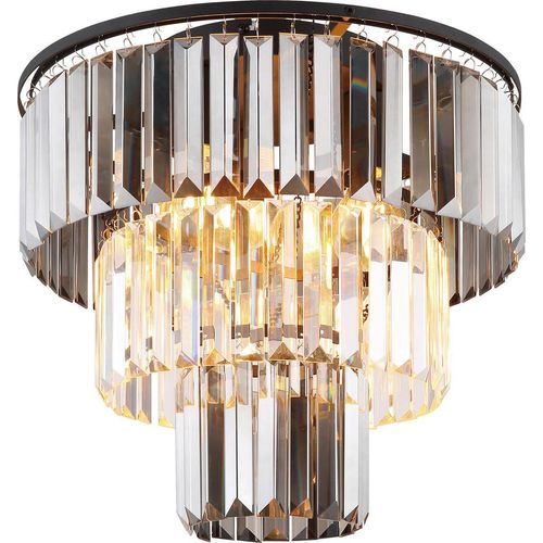 Deckenleuchte, Schwarz, Chrom, Metall, Kunststoff, 33 cm, Lampen & Leuchten, Innenbeleuchtung, Deckenleuchten