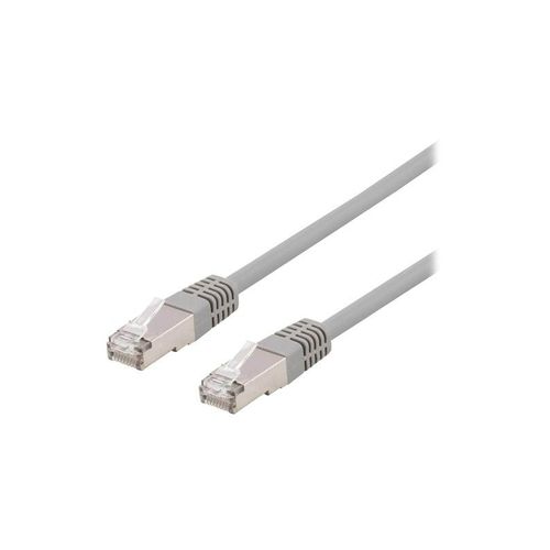 Deltaco patch cable - 1 m - grey - Grau - 1 meter