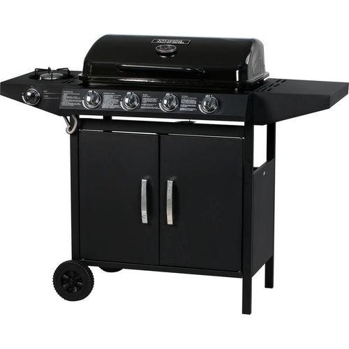 Gasgrill "Festa 5" - 5 Brenner davon 1 Seitenbrenner - 12,9 kW- Schwarz