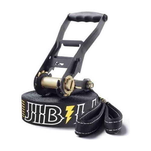 Gibbon Jibline Slackline-Set Schwarz mit Baumschoner