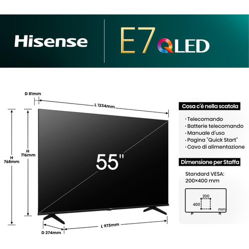 Hisense 55E7NQ Fernseher
