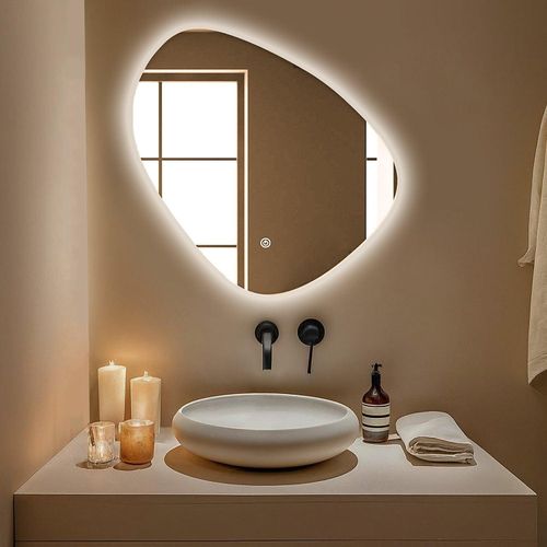 LOMAZOO Spiegel Oval Beleuchtung 80 cm - Zürich