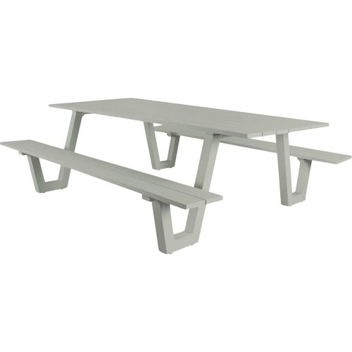 osoltus Alu Picknick Gartentisch Bank Naples II Warmgrey 180 cm