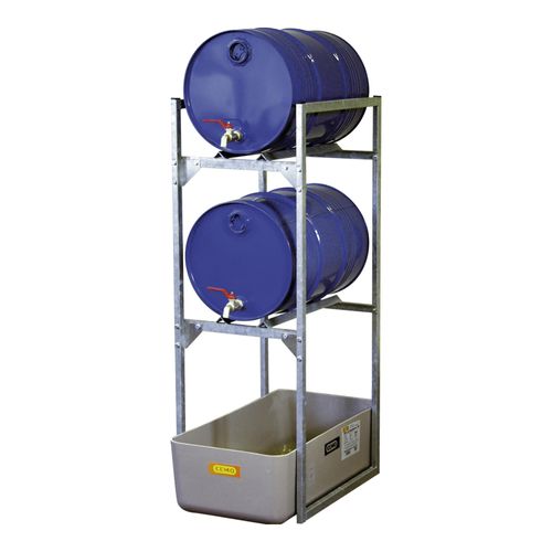 CEMO Fassregal Typ 120 + Fassauflage 2 x 60 l Fass (7081)