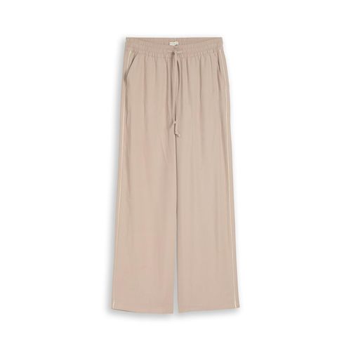 TOM TAILOR Damen Loose Wide Fit Hose, grau, Uni, Gr. 38/32