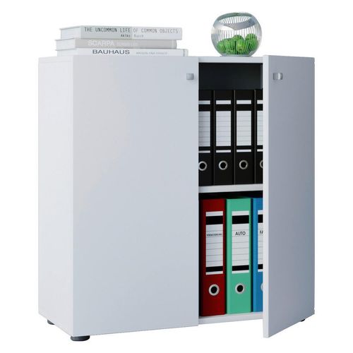 Mid.you Aktenschrank, Weiß, Holzwerkstoff, 1 Fächer, 70x74x40 cm, Arbeitszimmer, Aktenschränke