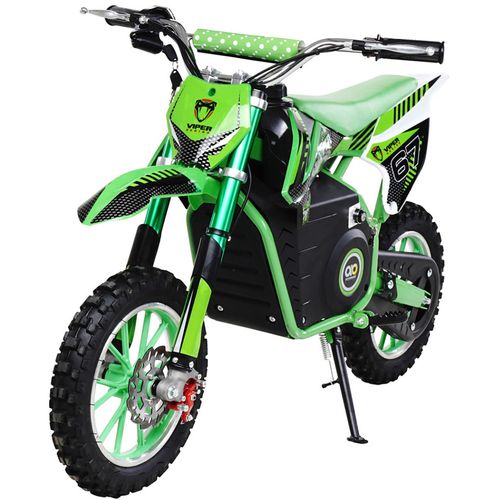 Actionbikes Motors Kinder Crossbike Viper | Elektro Motorrad - 1000 Watt - Bis 24 km/h - Motorcrossbike - Pocketbike - Drosselbar - Ab 8 Jahre (Grün)