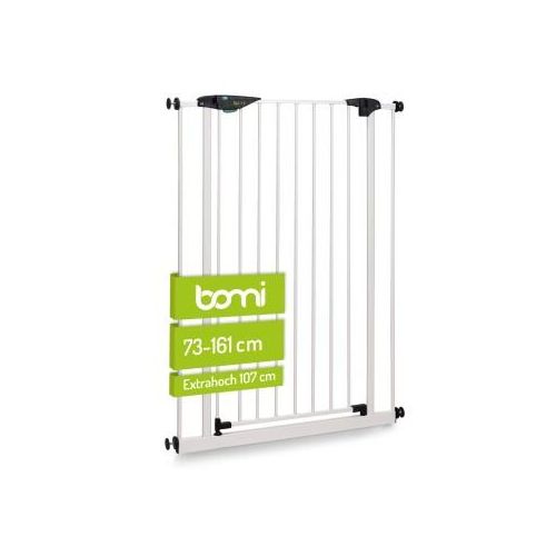 bomi Türschutzgitter Extrahoch 107 cm - Mira 73-161 cm in Weiß für Hunde & Katzen L-XXXL