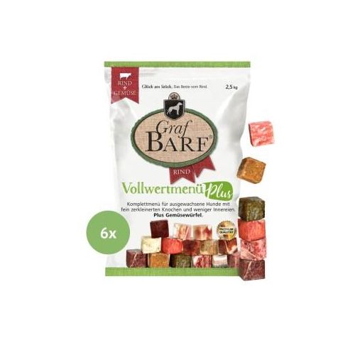 Graf Barf Vollwertmenü Plus Rind 6x2,5kg