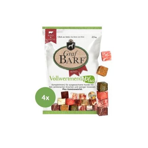 Graf Barf Vollwertmenü Plus Rind 4x2,5kg