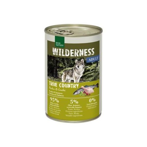 REAL NATURE WILDERNESS Nourriture humide Chien Adulte True Country Huhn & Lachs 6x400 g