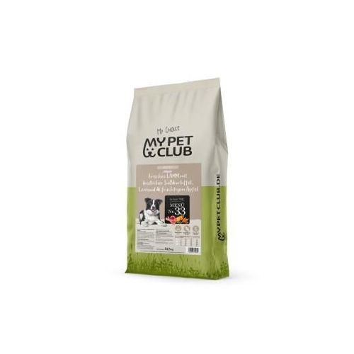 MyPetClub Lamm getreidefreies Trockenfutter ohne Weizen oder Zucker, sensitiv, monoprotein 14,5kg
