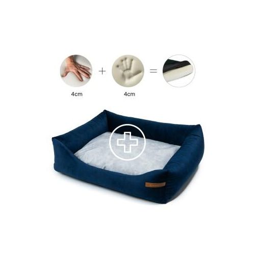 Rexproduct Otto Orthopädisches Hundebett Dunkelblau S-XL grau XL