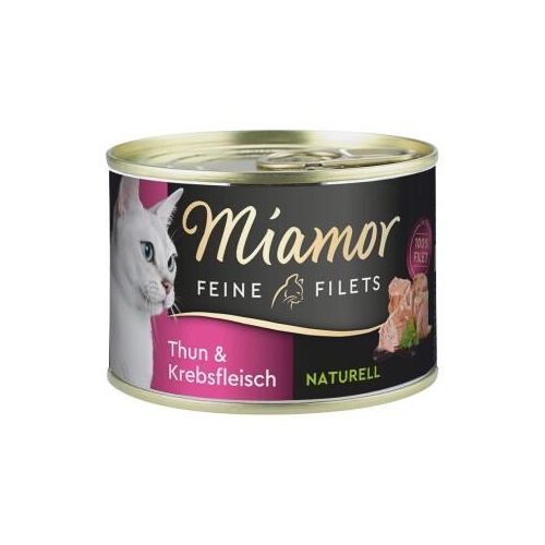 Miamor Feine Filets Naturell Thun und Krebsfleisch 48x156 g