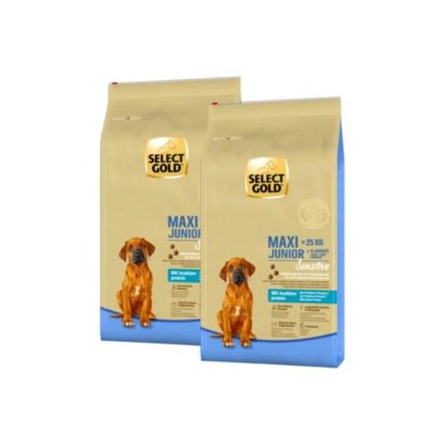 SELECT GOLD Sensitive Maxi Junior mit Insekten-Protein-Mischung 2x12 kg