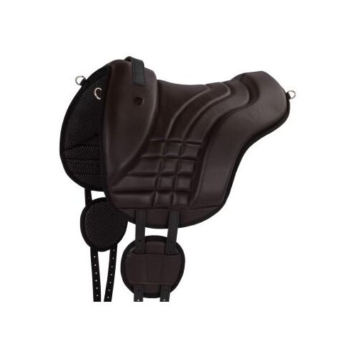 Equinate Reitpad Stella aus verziertem Kunstleder braun S