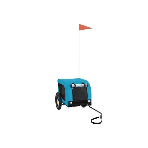 VidaXL Fahrradanhänger Hund 124 x 53 x 53 cm (L x B x H) blau