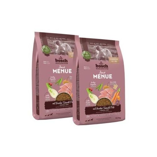 bosch HPC Trockenfutter Hund Junior Menue Tierwohl-Pute 2x12 kg