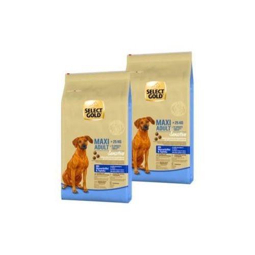 SELECT GOLD Sensitive Trockenfutter Hund Adult Maxi Wasserbüffel und Tapioka 2x12 kg