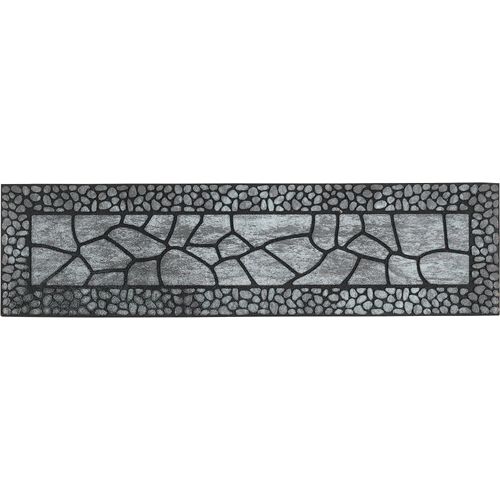 Stufenmatte ANDIAMO "Outdoor, 2er Set", grau, B:24cm H:6mm L:90cm, Obermaterial: 100% Gummi, Teppiche, Outdoor-Stufenmatten, Stein Motiv, Gartenbereich, Außenbereich
