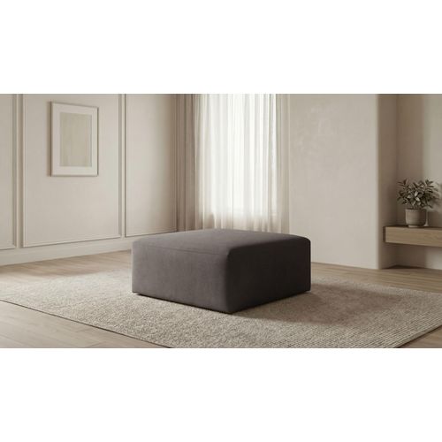 Polsterhocker OTTO HOME "Kelani", grau (taupe), B:93cm H:44cm T:93cm, 100% Polyester, Hocker, Polsterhocker, verschiedene Modifikationen verfügbar
