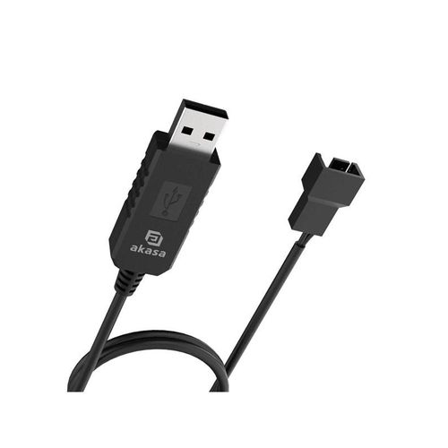 Akasa USB to 3-Pin / 4-Pin 5V to 12V PC Fan adapter cab